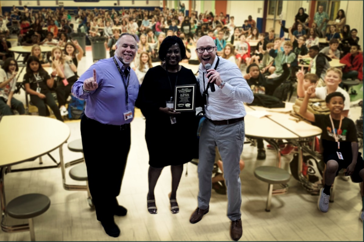 TB&D Gingerbread Holiday Shoppe setup at Florida school