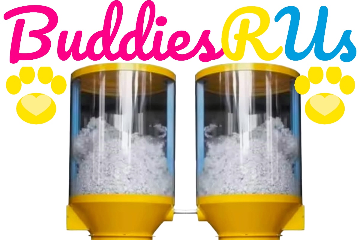 BuddiesRUs Build-A-Buddy machine at school for virtual stuffed animal fundraiser