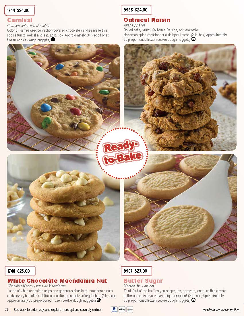 Otis Spunkmeyer Chocolate Chip Cookie Dough - Premium School Fundraising Product