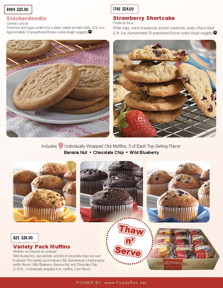 Otis Spunkmeyer Frozen Pizza Kits - Take and Bake Family Fundraising Items